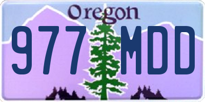 OR license plate 977MDD