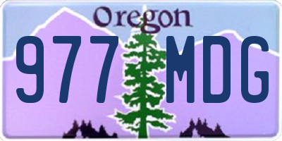 OR license plate 977MDG