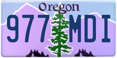 OR license plate 977MDI