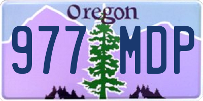 OR license plate 977MDP