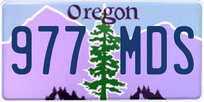 OR license plate 977MDS