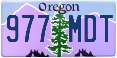 OR license plate 977MDT