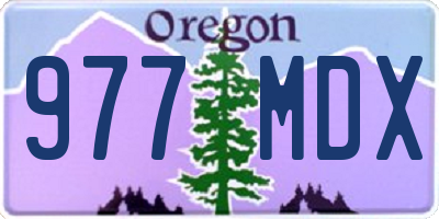 OR license plate 977MDX