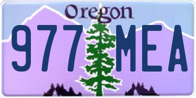 OR license plate 977MEA