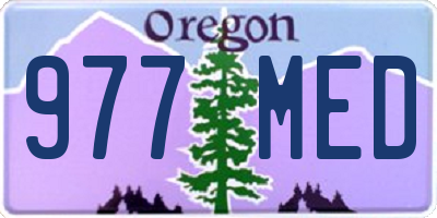 OR license plate 977MED