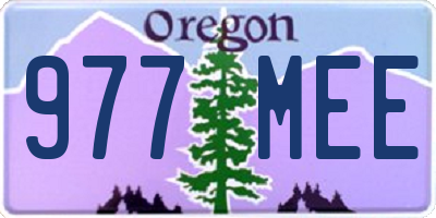 OR license plate 977MEE