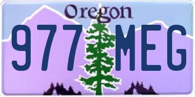 OR license plate 977MEG