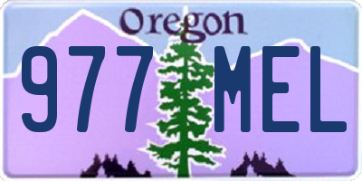 OR license plate 977MEL