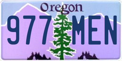 OR license plate 977MEN