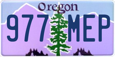 OR license plate 977MEP