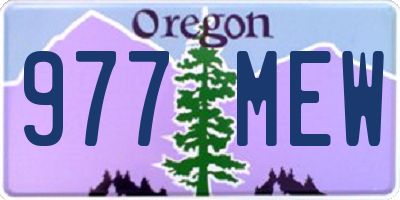 OR license plate 977MEW
