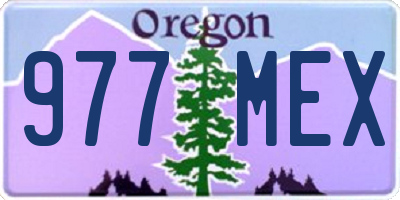 OR license plate 977MEX