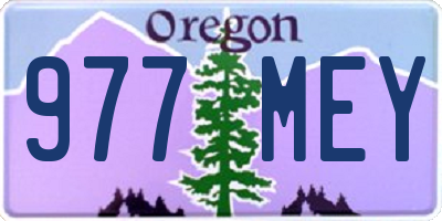 OR license plate 977MEY