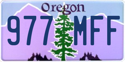 OR license plate 977MFF