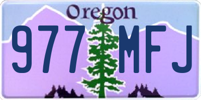 OR license plate 977MFJ