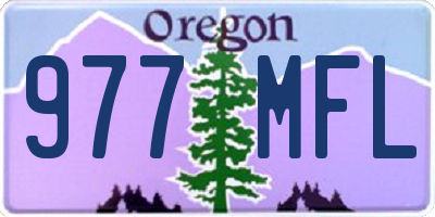 OR license plate 977MFL