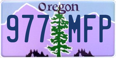 OR license plate 977MFP