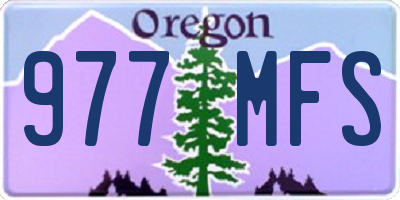 OR license plate 977MFS