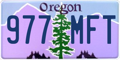 OR license plate 977MFT