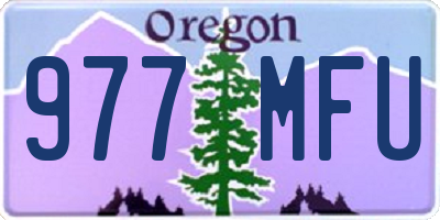 OR license plate 977MFU