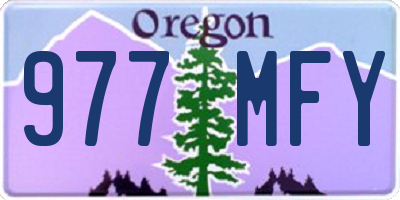 OR license plate 977MFY