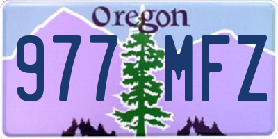 OR license plate 977MFZ