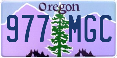 OR license plate 977MGC