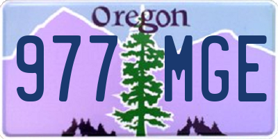 OR license plate 977MGE