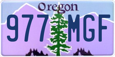 OR license plate 977MGF