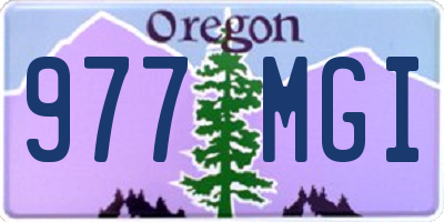 OR license plate 977MGI