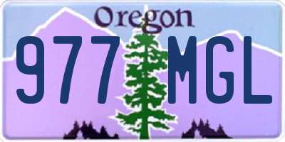 OR license plate 977MGL