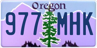 OR license plate 977MHK