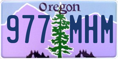 OR license plate 977MHM