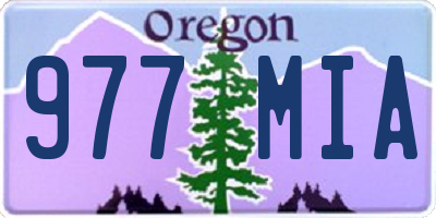 OR license plate 977MIA