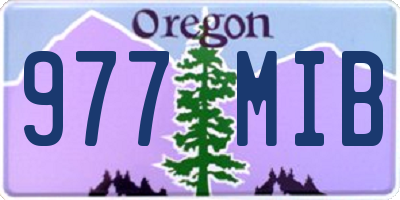 OR license plate 977MIB