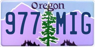 OR license plate 977MIG