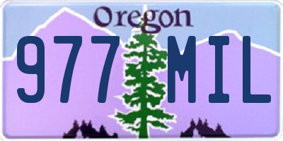 OR license plate 977MIL