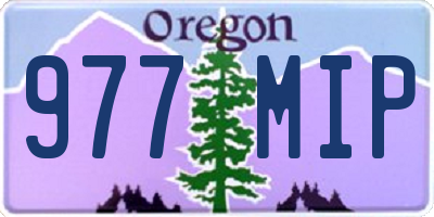 OR license plate 977MIP