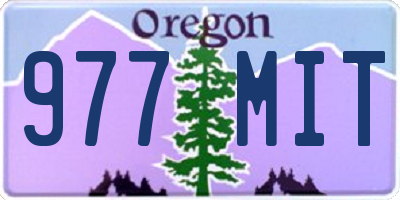 OR license plate 977MIT