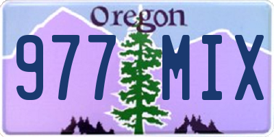 OR license plate 977MIX