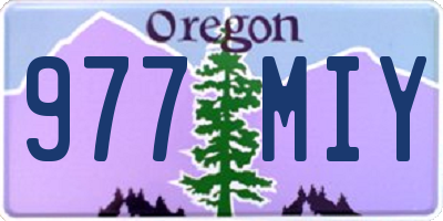 OR license plate 977MIY