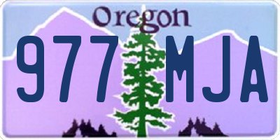 OR license plate 977MJA