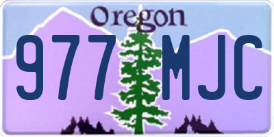 OR license plate 977MJC