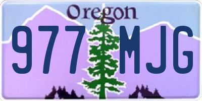 OR license plate 977MJG