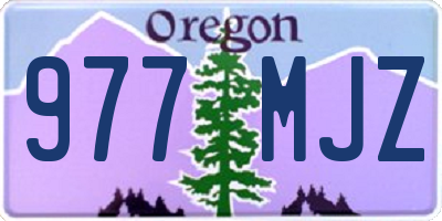 OR license plate 977MJZ