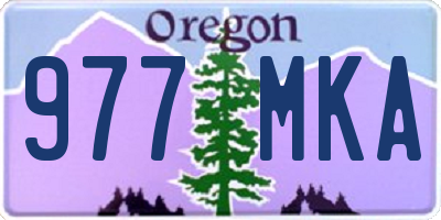 OR license plate 977MKA