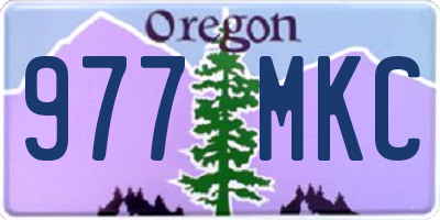 OR license plate 977MKC