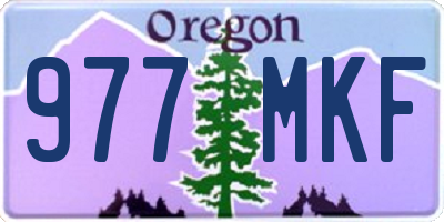 OR license plate 977MKF