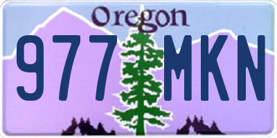 OR license plate 977MKN