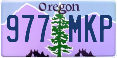 OR license plate 977MKP